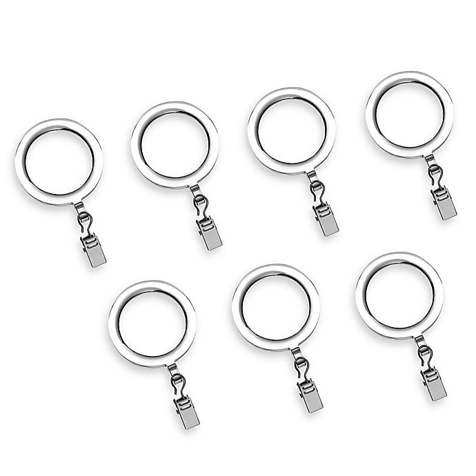 slide 1 of 1, Cambria Clear Acrylic Flat Clip Rings, 7 ct