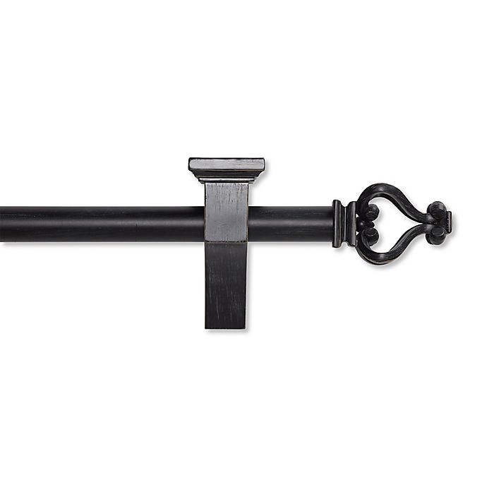 slide 3 of 3, Cambria Farmhouse Single Rod with Sconce - Black, 108 in