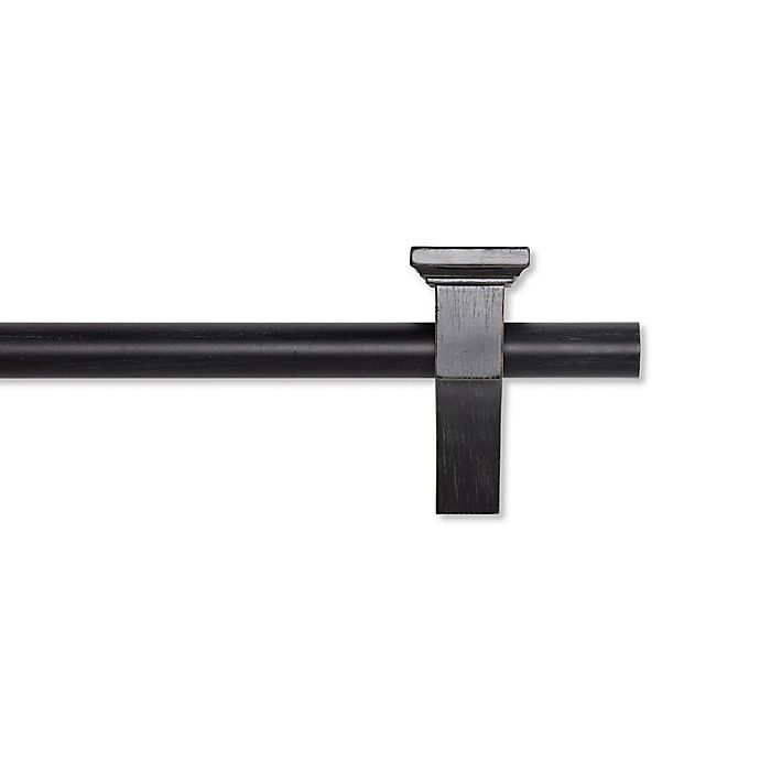 slide 1 of 3, Cambria Farmhouse Single Rod with Sconce - Black, 108 in
