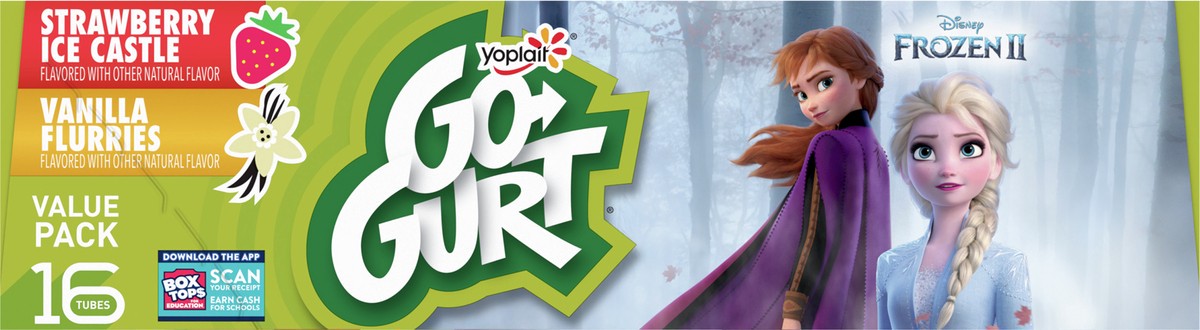 slide 5 of 9, Yoplait Go-GURT Minecraft Strawberry Redstone and Vanilla Quartz Kids Fat Free Yogurt Variety Pack, Gluten Free, 2 oz Yogurt Tubes (16 Count), 16 ct