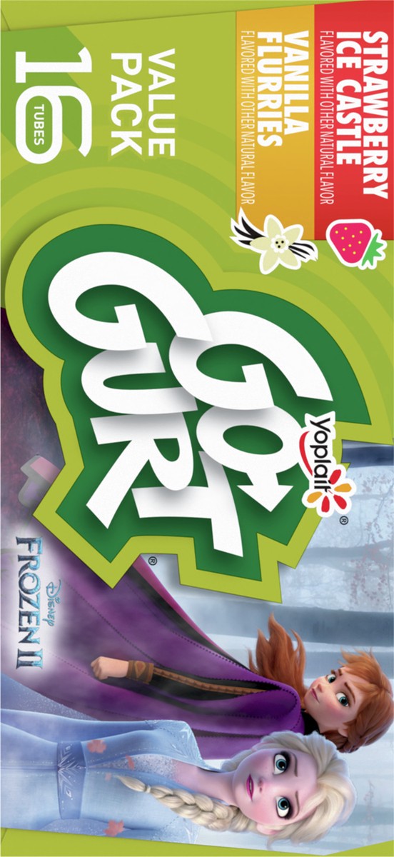 slide 6 of 9, Yoplait Go-GURT Minecraft Strawberry Redstone and Vanilla Quartz Kids Fat Free Yogurt Variety Pack, Gluten Free, 2 oz Yogurt Tubes (16 Count), 16 ct