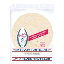 La La's Lalas Tortillas Flour Pack 10 Count - 24 Oz