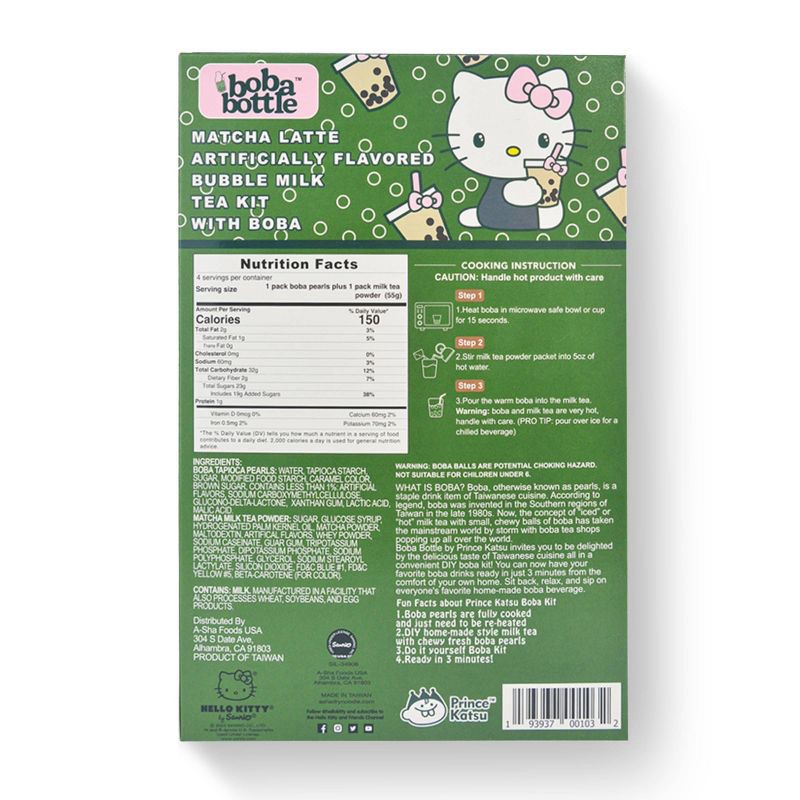 slide 2 of 7, A-Sha Foods USA A-Sha Hello Kitty Boba Kit Matcha Latte - 4pk/7.76oz., 4 ct, 7.76 oz