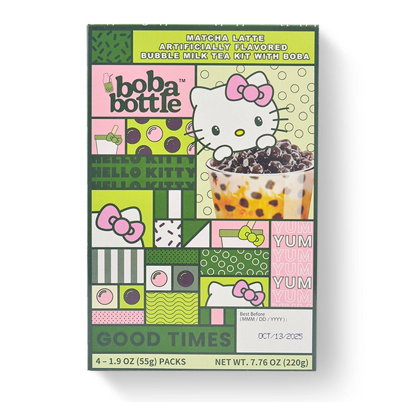 slide 1 of 7, A-Sha Foods USA A-Sha Hello Kitty Boba Kit Matcha Latte - 4pk/7.76oz., 4 ct, 7.76 oz