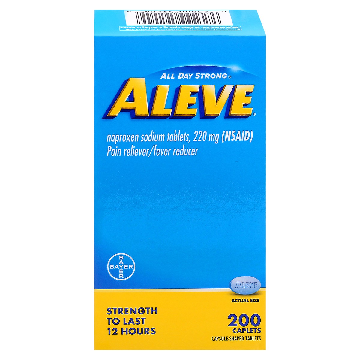 slide 11 of 12, Aleve All Day Strong 220 mg Pain Reliever/Fever Reducer Caplets 200 ea Box, 200 ct