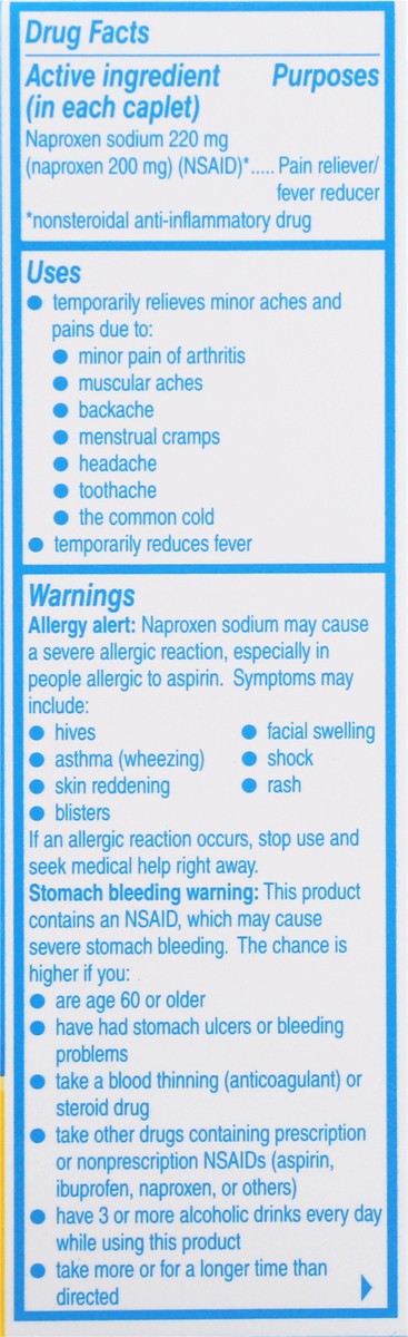 slide 8 of 12, Aleve All Day Strong 220 mg Pain Reliever/Fever Reducer Caplets 200 ea Box, 200 ct