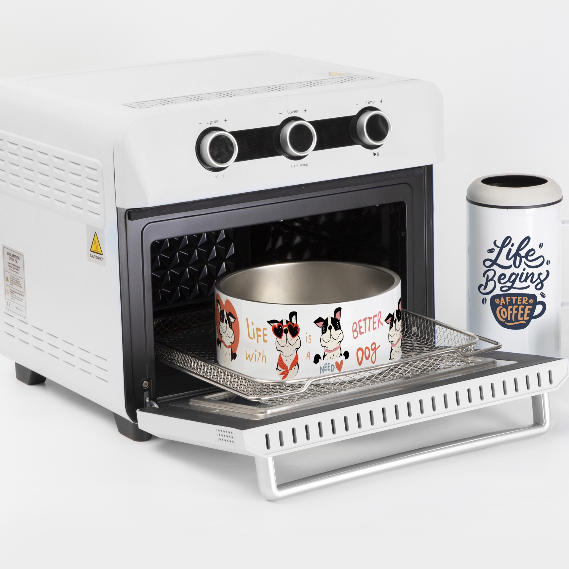 slide 5 of 12, Craft Express 25l White Elite Sublimation Oven, 20 in x 19 in x 18 in