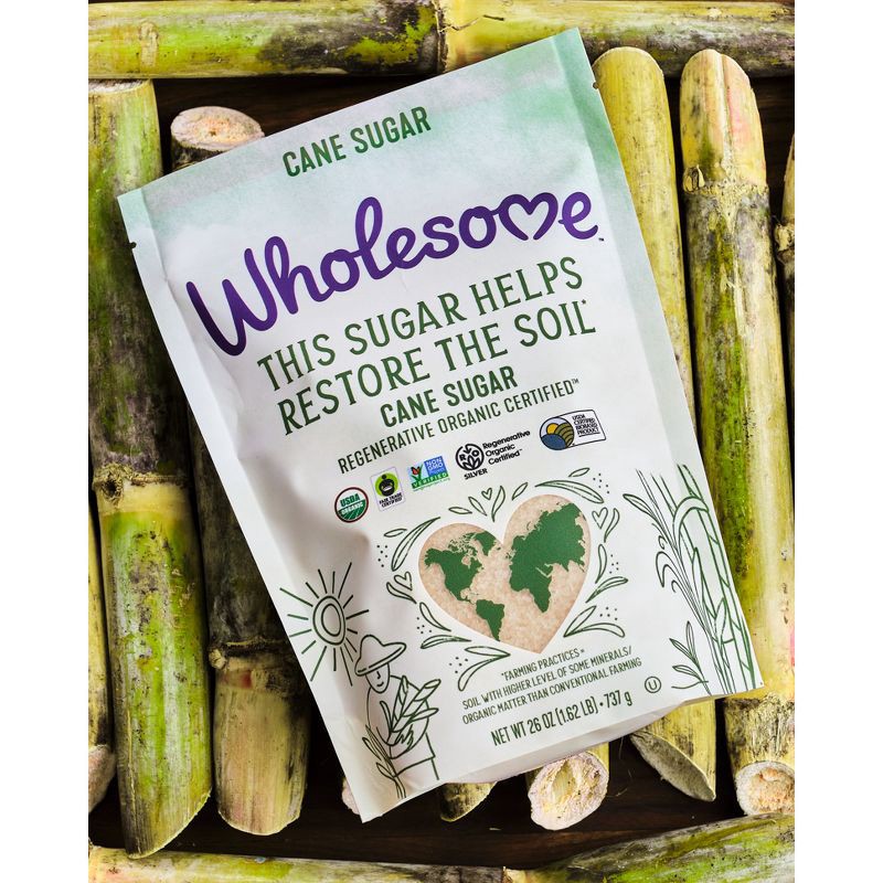 slide 3 of 7, Wholesome Regenerative Organic Certified Cane Sugar - 26oz, 26 oz