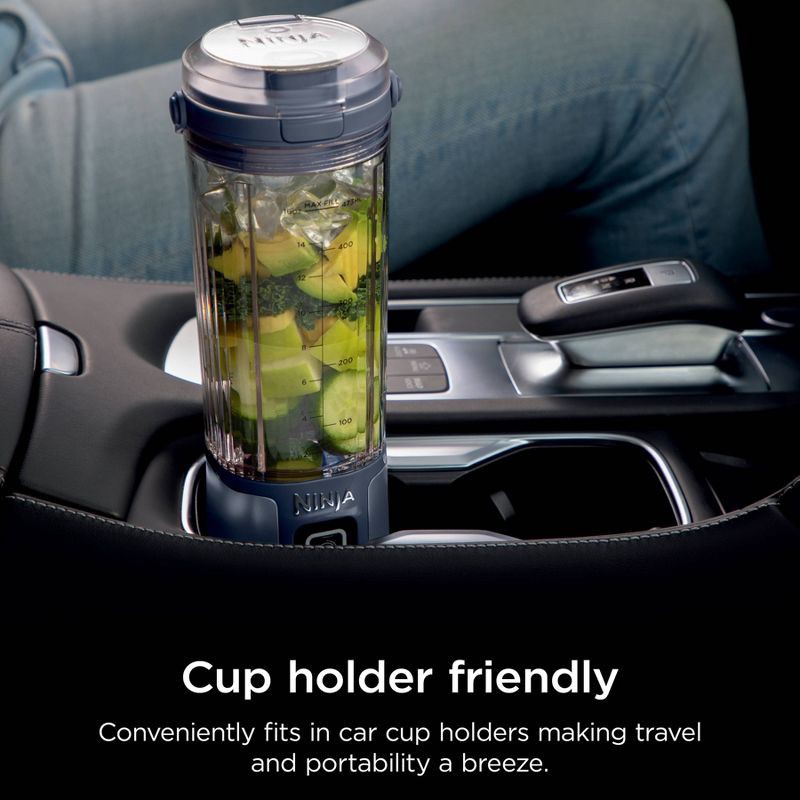 slide 2 of 12, Ninja Blast 18oz Portable Blender Denim Blue: Cordless Personal Smoothie Blender, Stainless Steel Blades, Dishwasher-Safe, 18 oz
