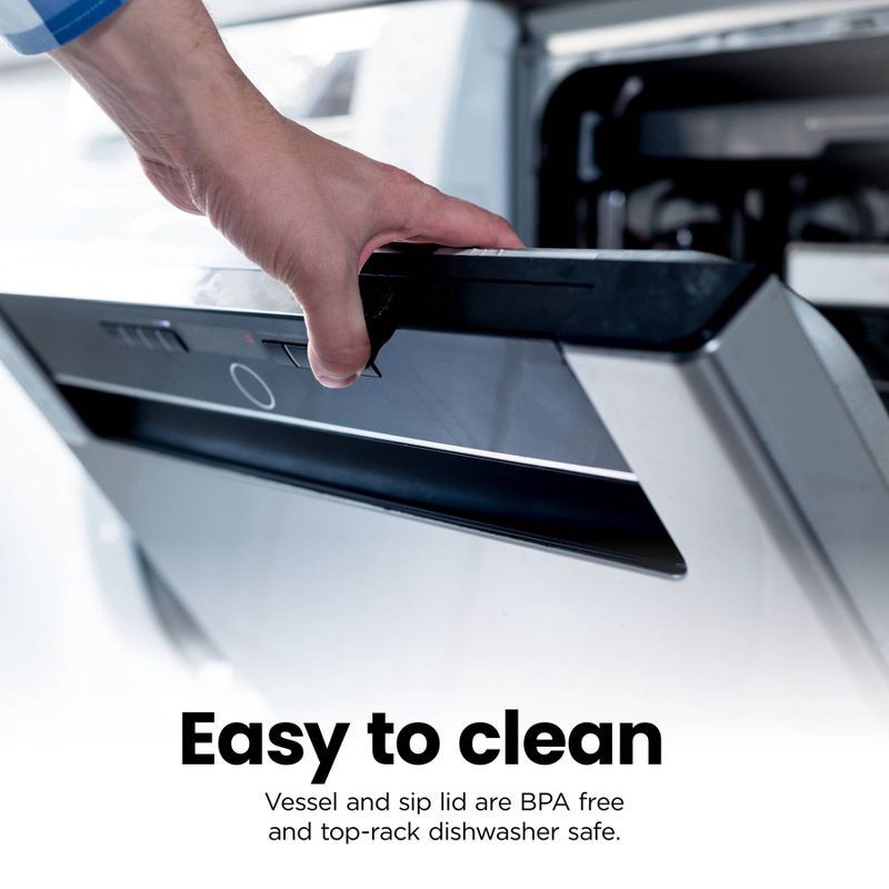 slide 12 of 13, Ninja Blast 18oz Portable Blender Denim Blue: Cordless Personal Smoothie Blender, Stainless Steel Blades, Dishwasher-Safe, 18 oz