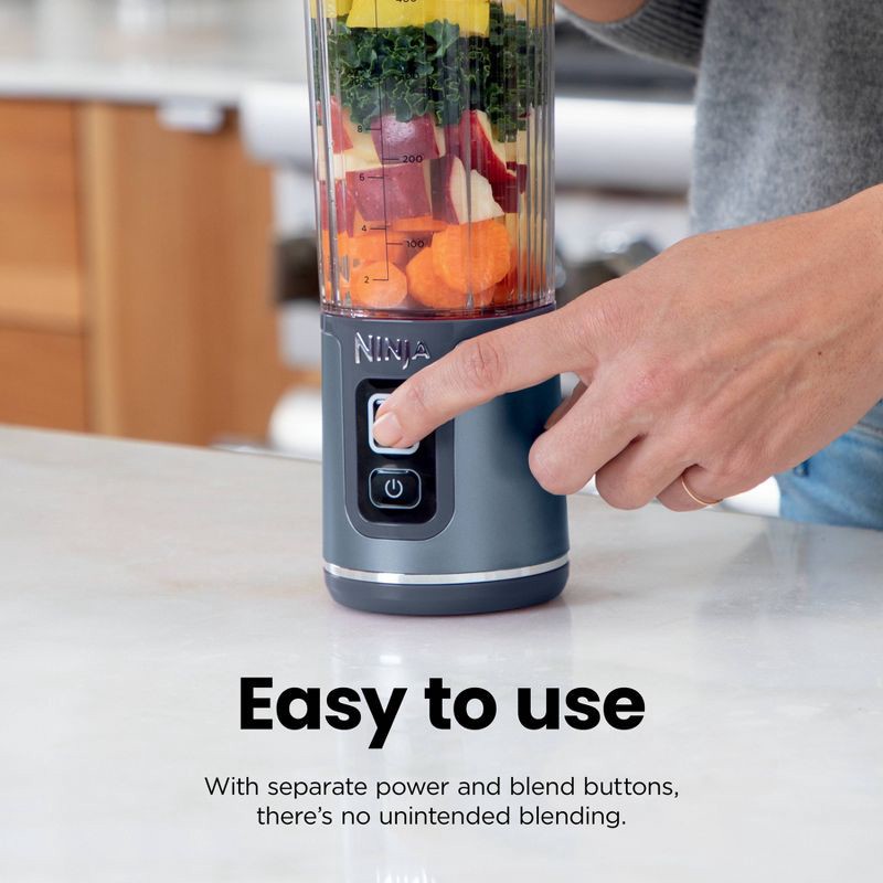 slide 4 of 13, Ninja Blast 18oz Portable Blender Denim Blue: Cordless Personal Smoothie Blender, Stainless Steel Blades, Dishwasher-Safe, 18 oz