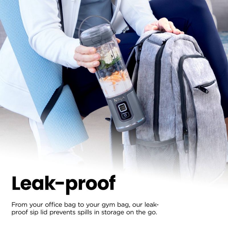 slide 6 of 13, Ninja Blast 18oz Portable Blender Denim Blue: Cordless Personal Smoothie Blender, Stainless Steel Blades, Dishwasher-Safe, 18 oz