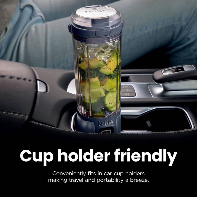 slide 8 of 13, Ninja Blast 18oz Portable Blender Denim Blue: Cordless Personal Smoothie Blender, Stainless Steel Blades, Dishwasher-Safe, 18 oz