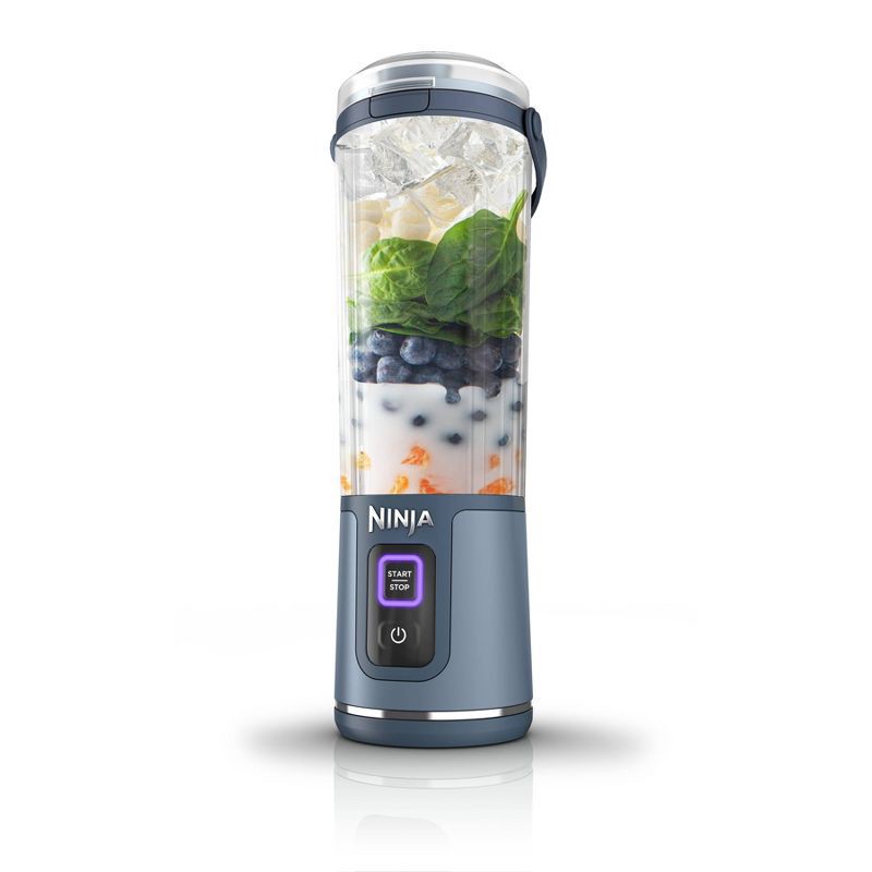 slide 1 of 13, Ninja Blast 18oz Portable Blender Denim Blue: Cordless Personal Smoothie Blender, Stainless Steel Blades, Dishwasher-Safe, 18 oz