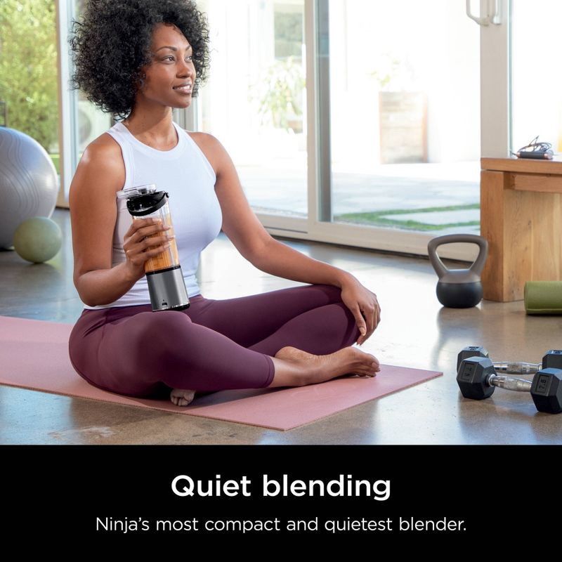 slide 7 of 12, Ninja Blast 18oz Portable Blender Black BC151BK: Cordless Personal Smoothie Blender, Stainless Steel Blades, Dishwasher-Safe, 18 oz