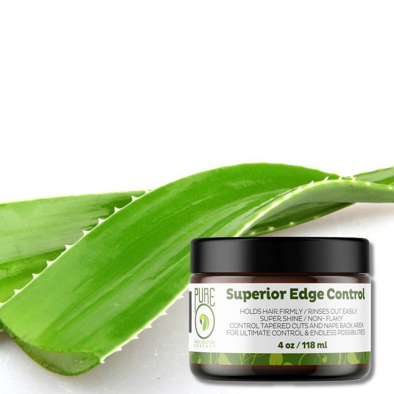 slide 4 of 5, PureO Natural Superior Edge Control Hair Gel - 4oz, 4 oz