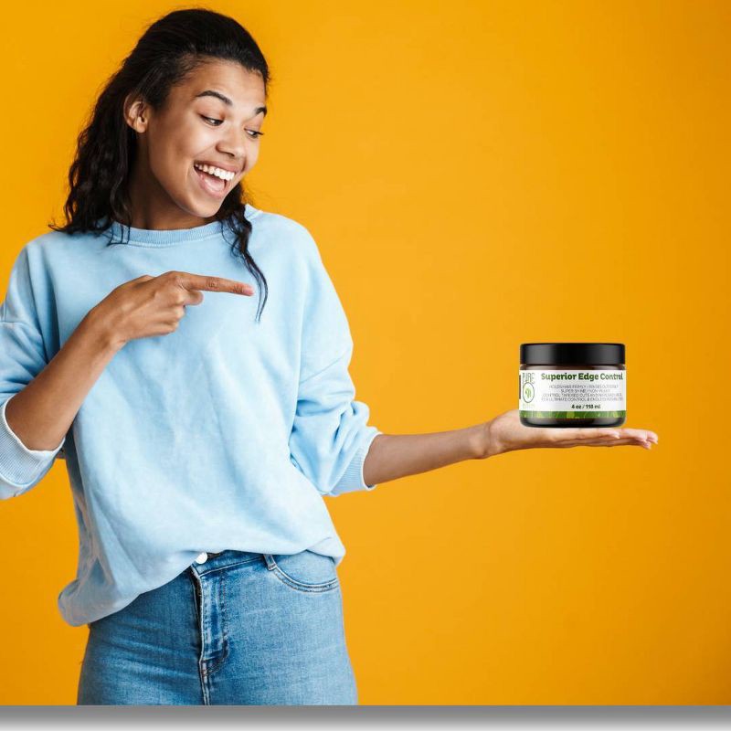 slide 5 of 5, PureO Natural Superior Edge Control Hair Gel - 4oz, 4 oz