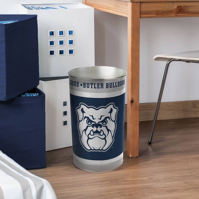 slide 2 of 3, NCAA Butler Bulldogs Indoor Wastebasket: Aluminum Open Top Trash Can, 1 ct