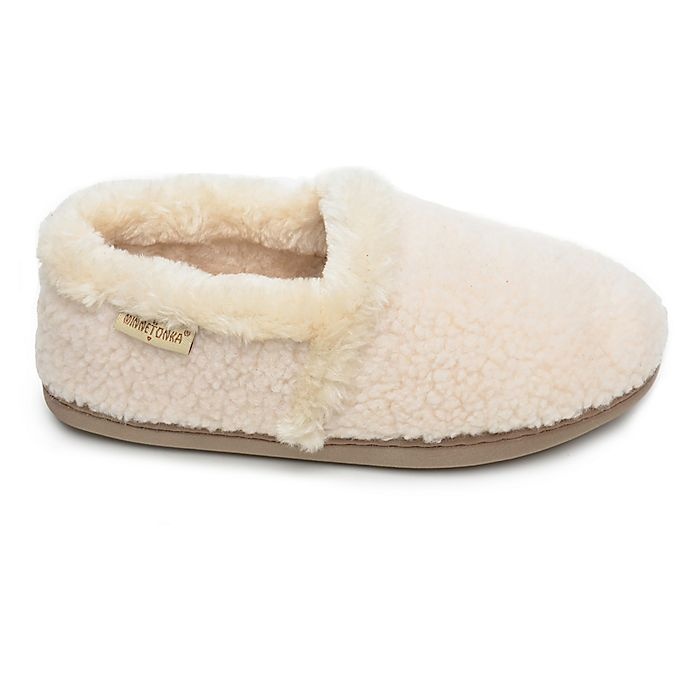 slide 2 of 3, Minnetonka Dina Women's Large Knit Slipper - Cream, 1 ct