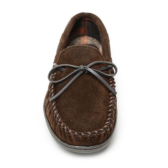 slide 2 of 5, Minnetonka Aaron Men's Size 9 Trapper Slippers - Chocolate, 1 ct