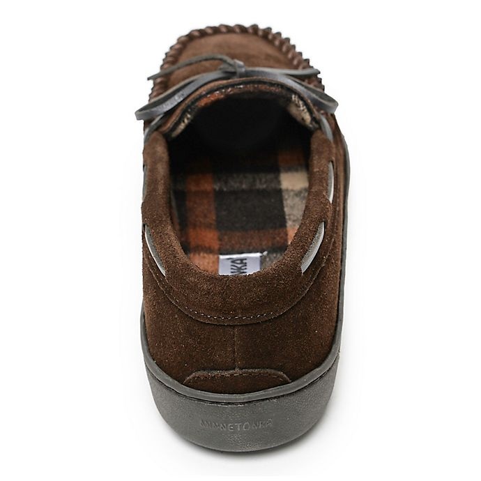 slide 4 of 5, Minnetonka Aaron Men's Size 9 Trapper Slippers - Chocolate, 1 ct