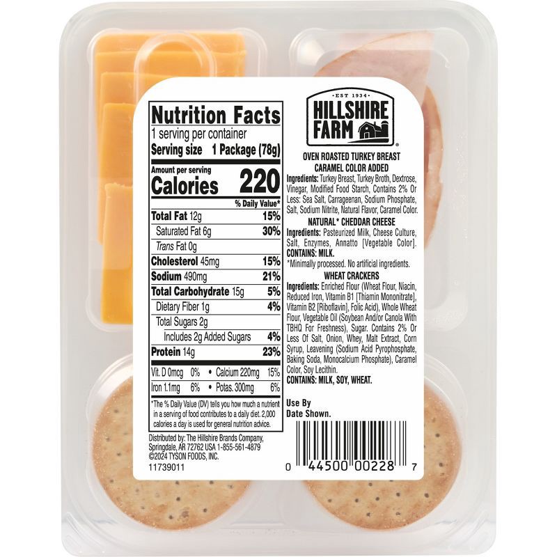 slide 8 of 10, Hillshire Farm Snack Kits Turkey & Cheddar - 2.76oz, 2.76 oz
