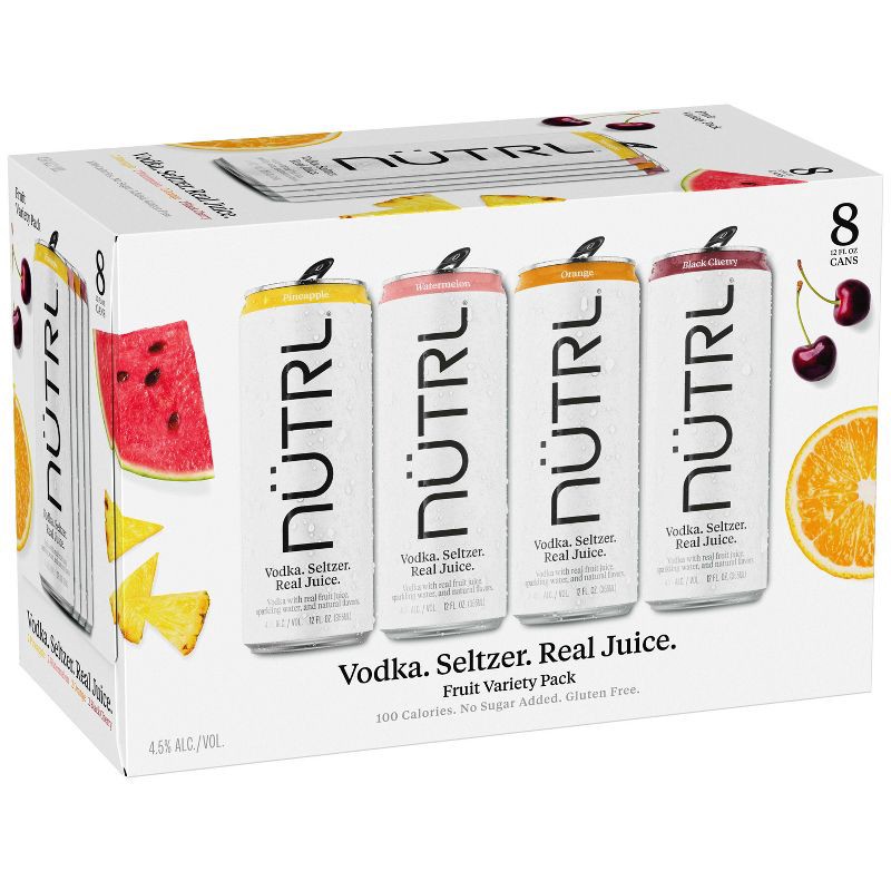 slide 2 of 12, Nutrl Fruit Variety Pack - 8pk/355ml Cans, 8 ct, 355 ml