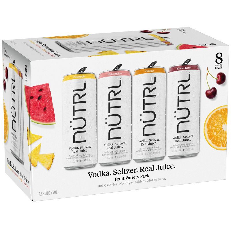 slide 2 of 11, Nutrl Fruit Variety Pack - 8pk/355ml Cans, 8 ct, 355 ml