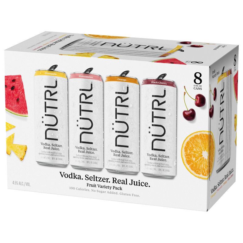 slide 7 of 11, Nutrl Fruit Variety Pack - 8pk/355ml Cans, 8 ct, 355 ml