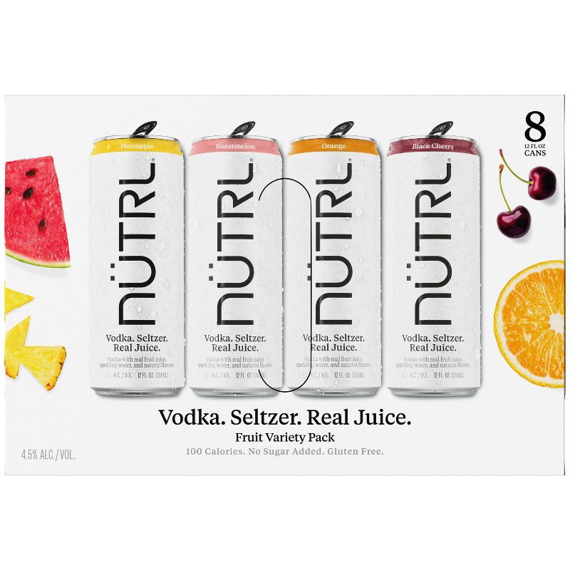 slide 9 of 12, Nutrl Fruit Variety Pack - 8pk/355ml Cans, 8 ct, 355 ml