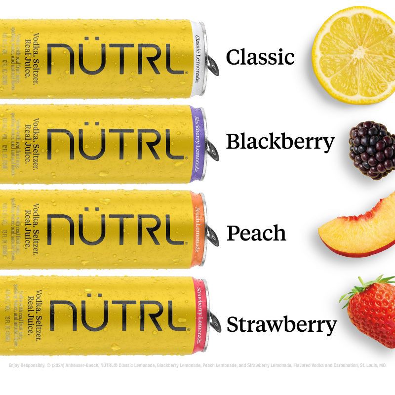 slide 5 of 15, Nutrl Lemonade Variety Pack - 8pk/355ml Cans, 8 ct, 355 ml