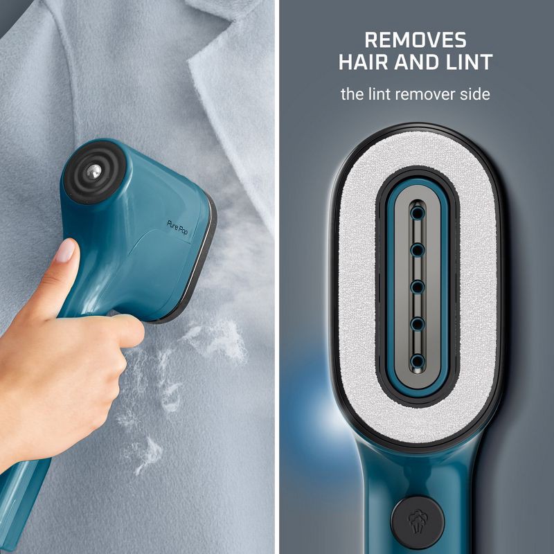 slide 5 of 12, Rowenta Handheld Garment Steamer for Clothes Pure Pop Blue: Travel-Size, Vertical Steam, 1150W, Detachable Water Tank, 1 ct