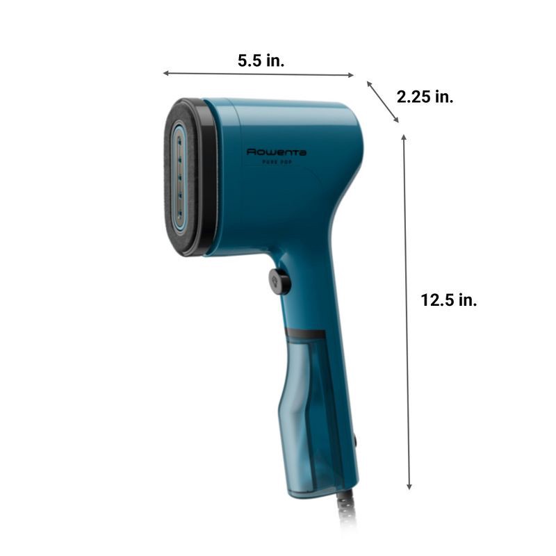 slide 10 of 12, Rowenta Handheld Garment Steamer for Clothes Pure Pop Blue: Travel-Size, Vertical Steam, 1150W, Detachable Water Tank, 1 ct