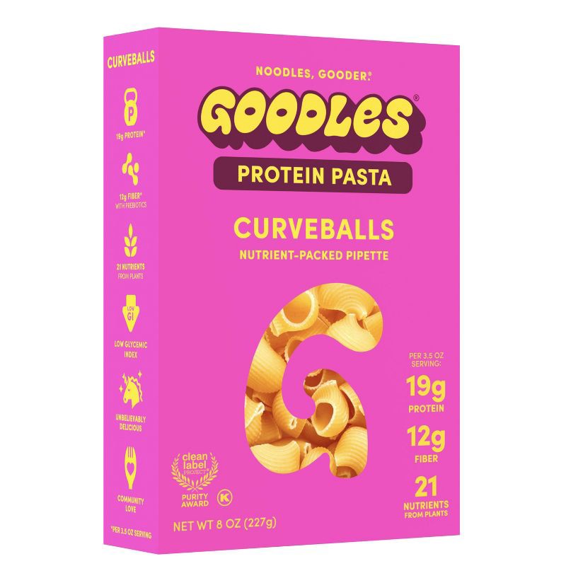 slide 1 of 6, Goodles Dry Protein Pasta Curveballs - 8 oz, 8 oz