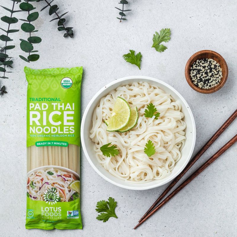 slide 3 of 4, Lotus Foods Pad Thai Rice Noodles Organic Gluten Free - 8oz, 8 oz