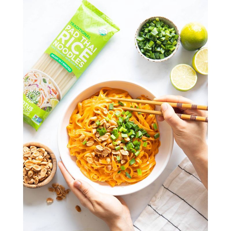 slide 4 of 4, Lotus Foods Pad Thai Rice Noodles Organic Gluten Free - 8oz, 8 oz