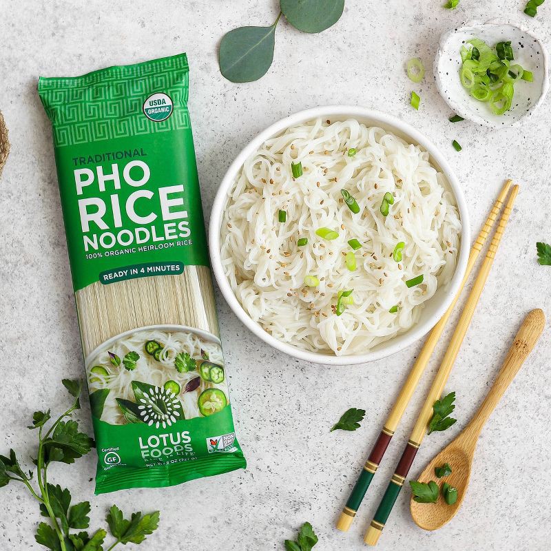 slide 4 of 4, Lotus Foods Organic Pho Rice Noodles - 8oz, 8 oz