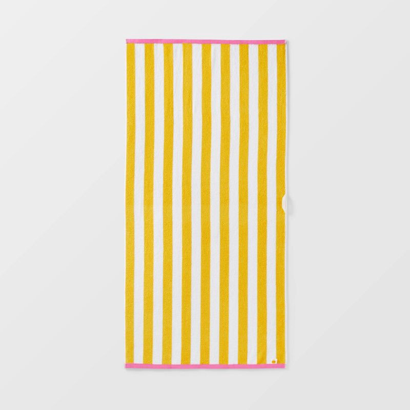 slide 3 of 4, XL Reversible Towel Pink/Yellow - Sun Squad™, 1 ct