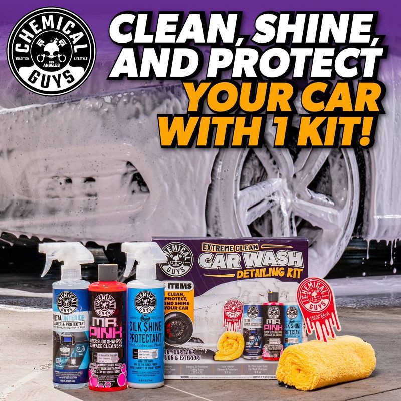 slide 8 of 14, Chemical Guys 5pc Wash and Shine Cleaners: Car Wash Supplies & Detailing Kit, Scented Liquid Automotive Cleaners, 5 ct