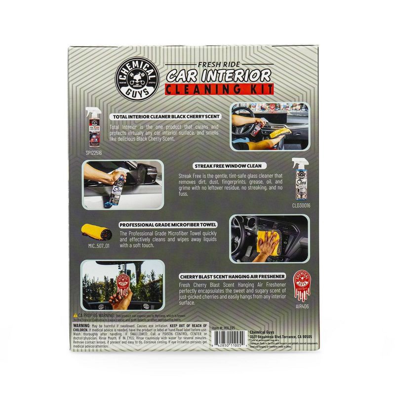 slide 9 of 12, Chemical Guys 4pc Interior Essentials: Liquid Automotive Cleaning Kit for Car Care, Scented Cleaners, 4 ct