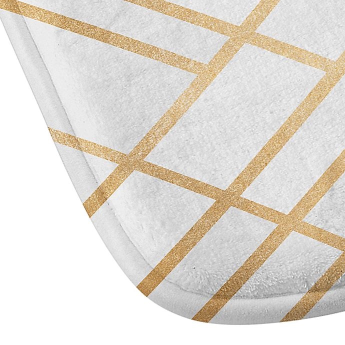 slide 2 of 3, Deny Designs Fredriksson Geo Small Memory Foam Bath Mat - Gold, 1 ct