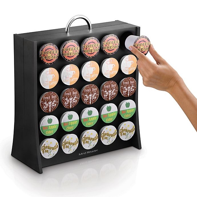 slide 3 of 5, Mind Reader The Wall" Coffee Pod Storage Carousel (50 K-Cup Capacity) - Black", 1 ct