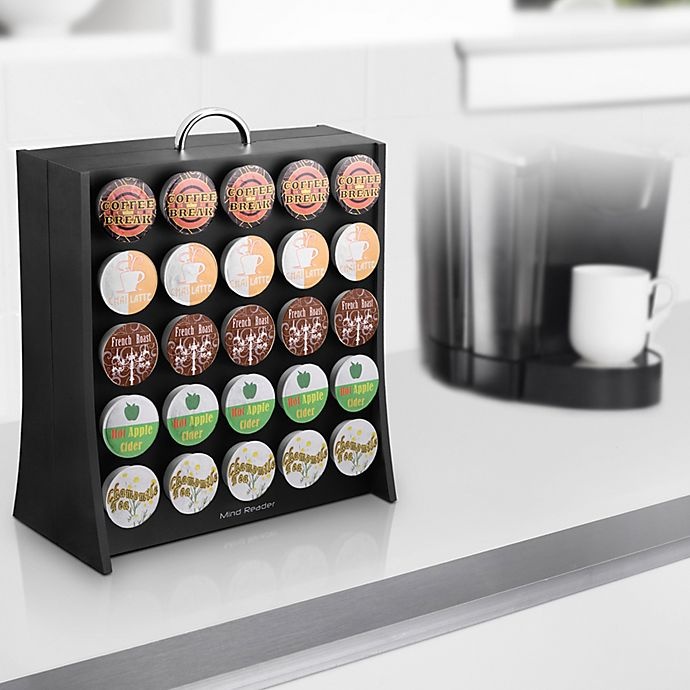 slide 4 of 5, Mind Reader The Wall" Coffee Pod Storage Carousel (50 K-Cup Capacity) - Black", 1 ct