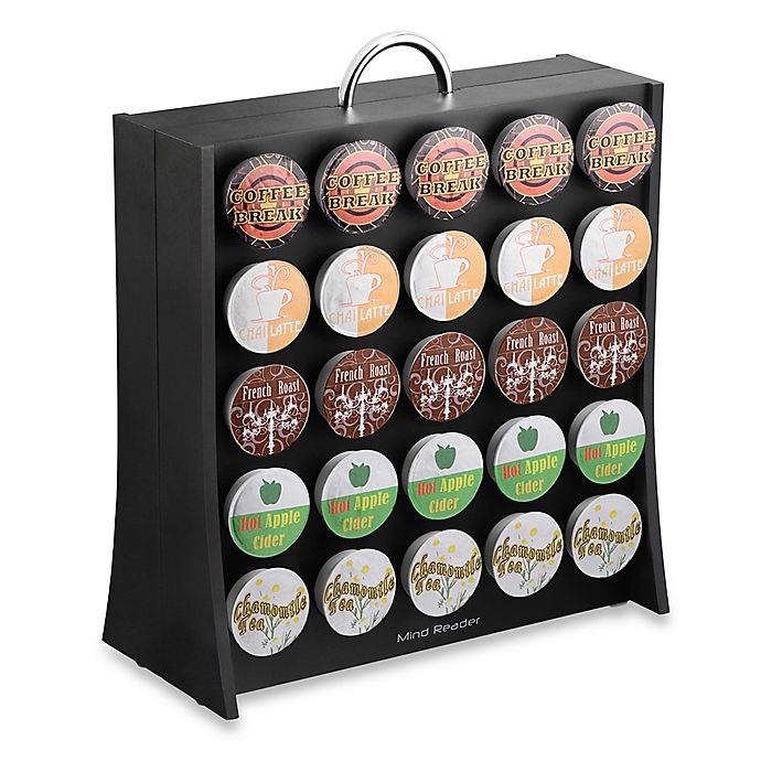 slide 1 of 5, Mind Reader The Wall" Coffee Pod Storage Carousel (50 K-Cup Capacity) - Black", 1 ct