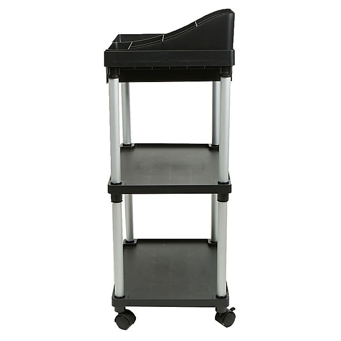 slide 6 of 10, Mind Reader 3-Tier Rolling Coffee Cart - Black, 1 ct