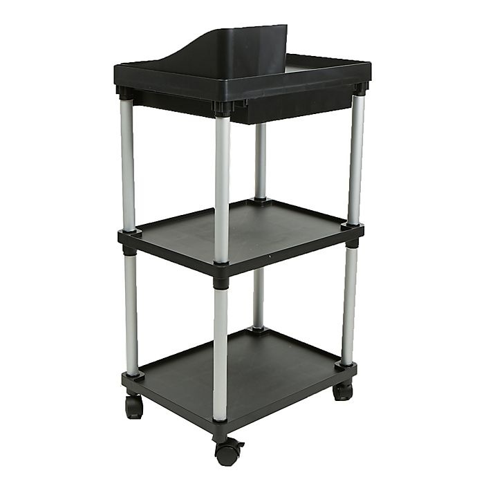 slide 7 of 10, Mind Reader 3-Tier Rolling Coffee Cart - Black, 1 ct