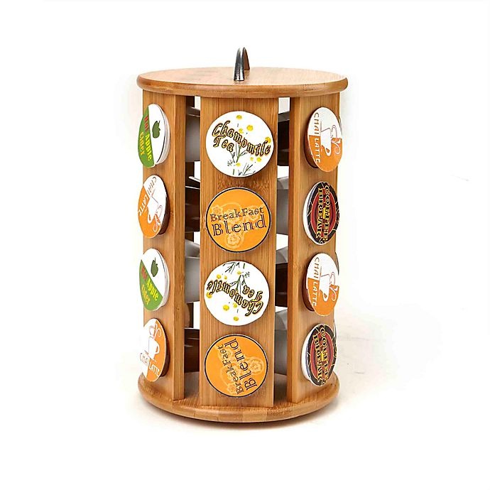 slide 3 of 7, Mind Reader K-Cup Bamboo Carousel - Brown, 1 ct