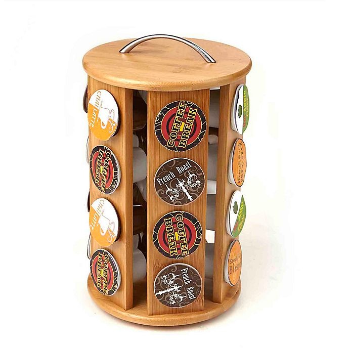 slide 1 of 7, Mind Reader K-Cup Bamboo Carousel - Brown, 1 ct