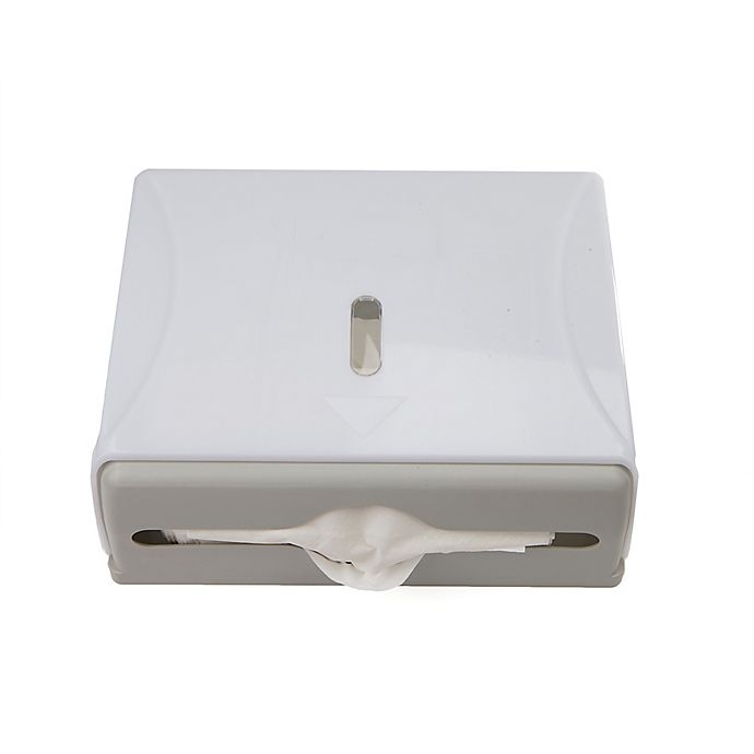 slide 5 of 7, Mind Reader Surface Mounted Paper Towel Dispenser - White, 14 in