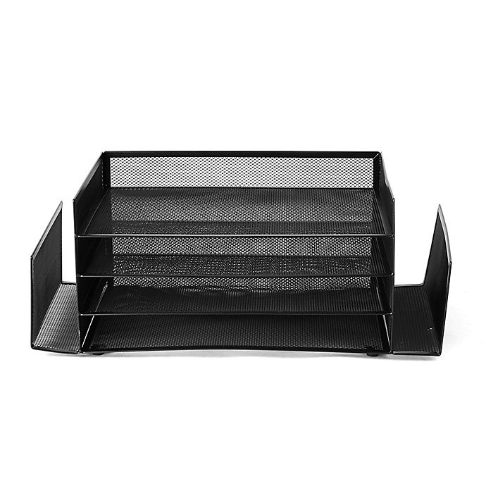 slide 2 of 7, Mind Reader Desk Organizer - Black, 1 ct